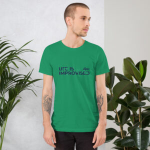 Unisex 'Life is improvised' T-shirt - Squiggles