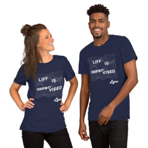 Unisex 'Life is improvised' T-shirt - Waves